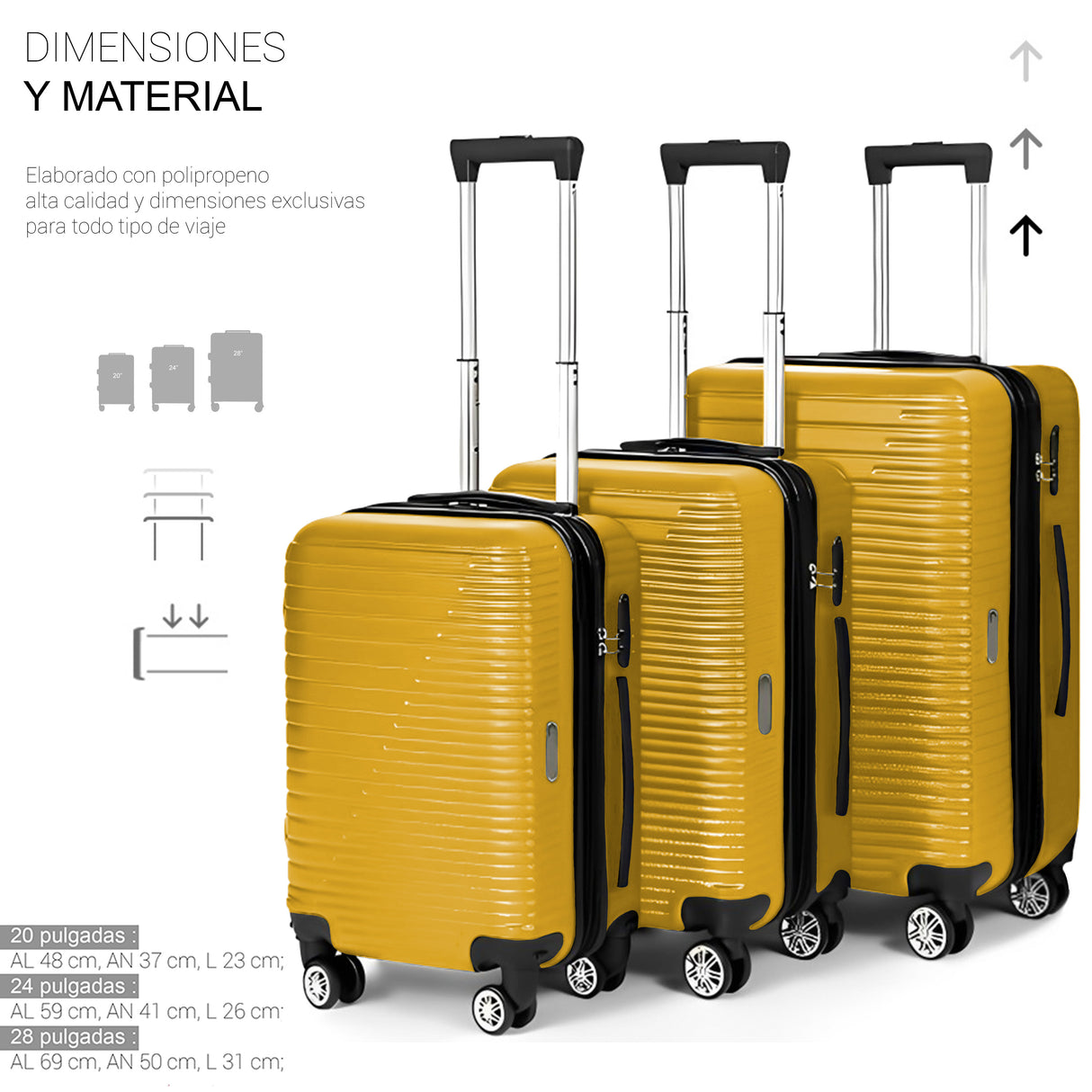 Set 3 Maletas Para Viaje