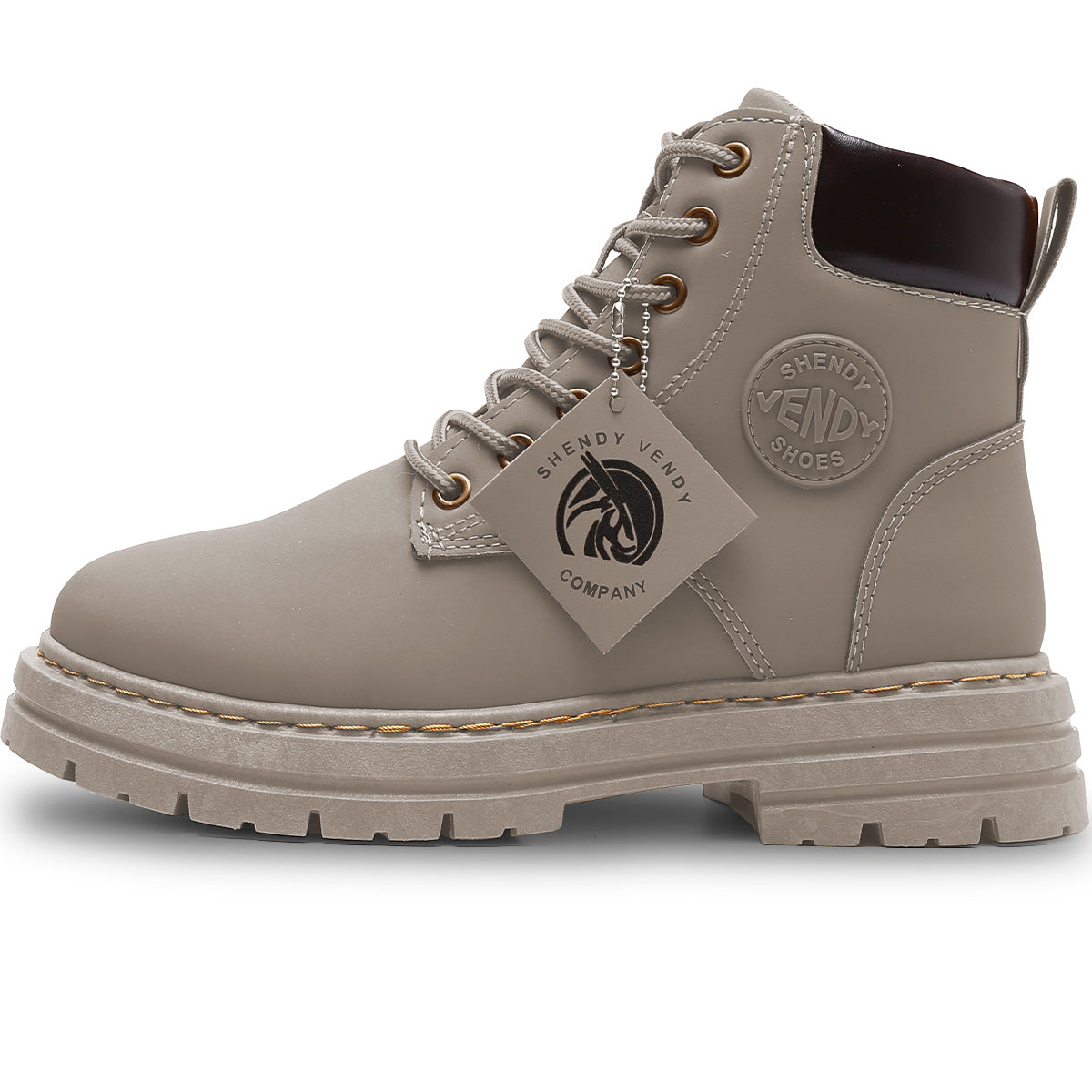 Botas Impermeables para Hombre, Zapatillas Informales de Uso Casual Estilo Urbano Color Solido, Bota con Suela Ligera de Plataforma Baja para Deportes al Aire Libre