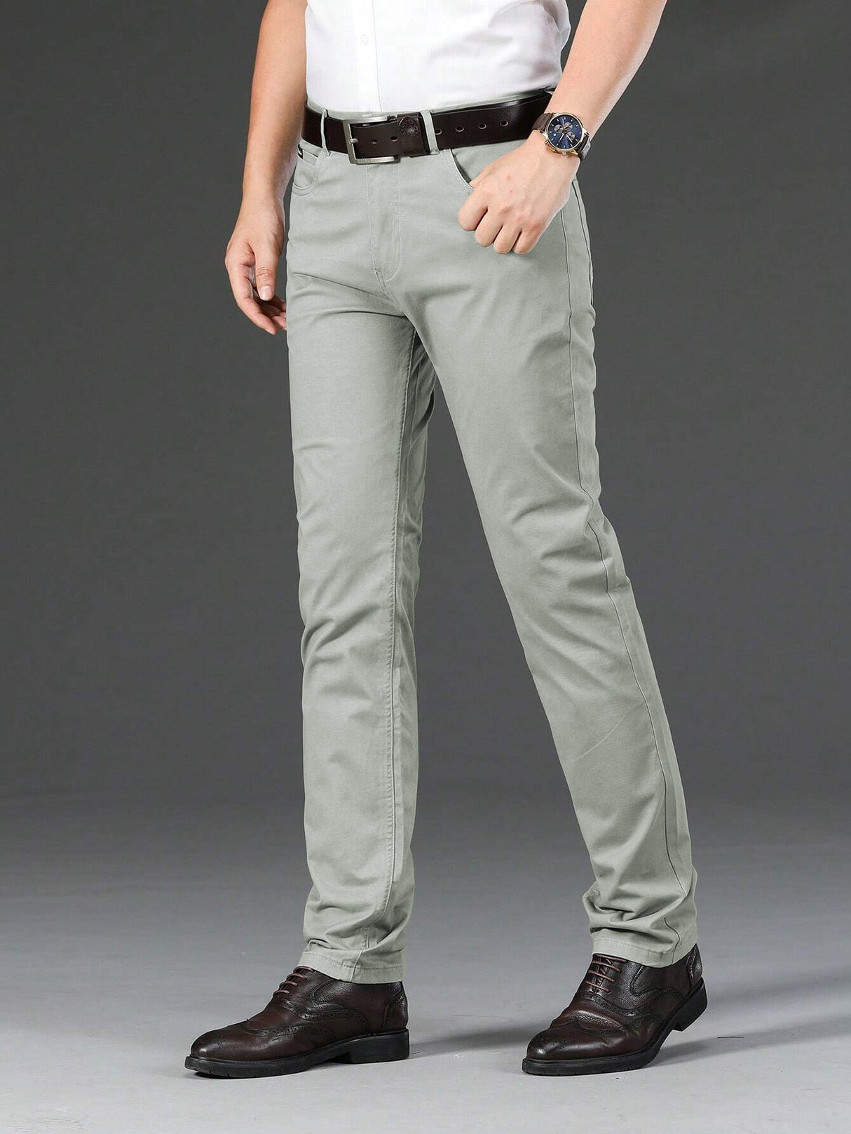 Pantalones de Vestir para Hombre Formal Elasticos Pantalon Casual Transpirable