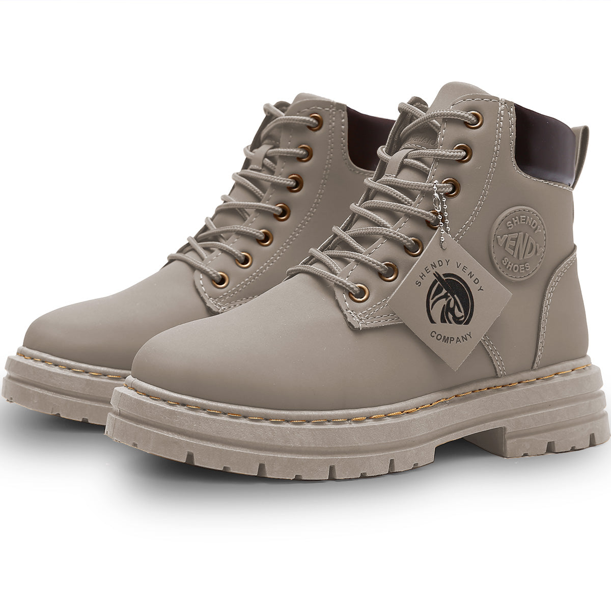Botas Impermeables para Hombre, Zapatillas Informales de Uso Casual Estilo Urbano Color Solido, Bota con Suela Ligera de Plataforma Baja para Deportes al Aire Libre