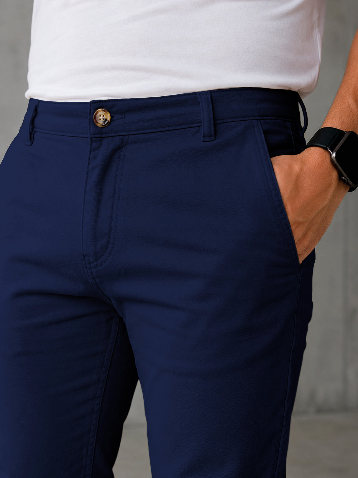 Pantalón De Vestir Casual Hombre Skinny Slim Fit Gabardina