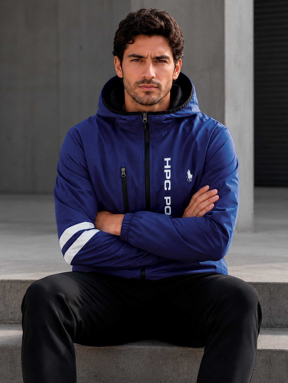 Chamarra Hpc Polo Rompevientos Para Hombre