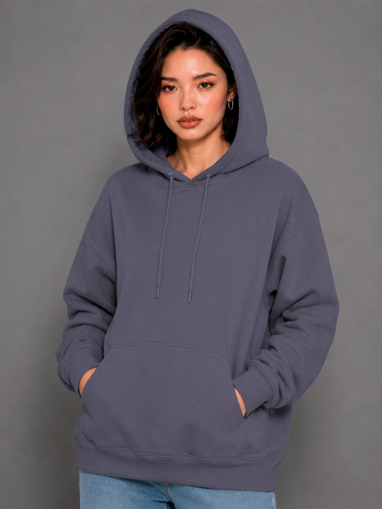 Sudadera con Capucha para Mujer Manga Larga Hoodie sin Cierre