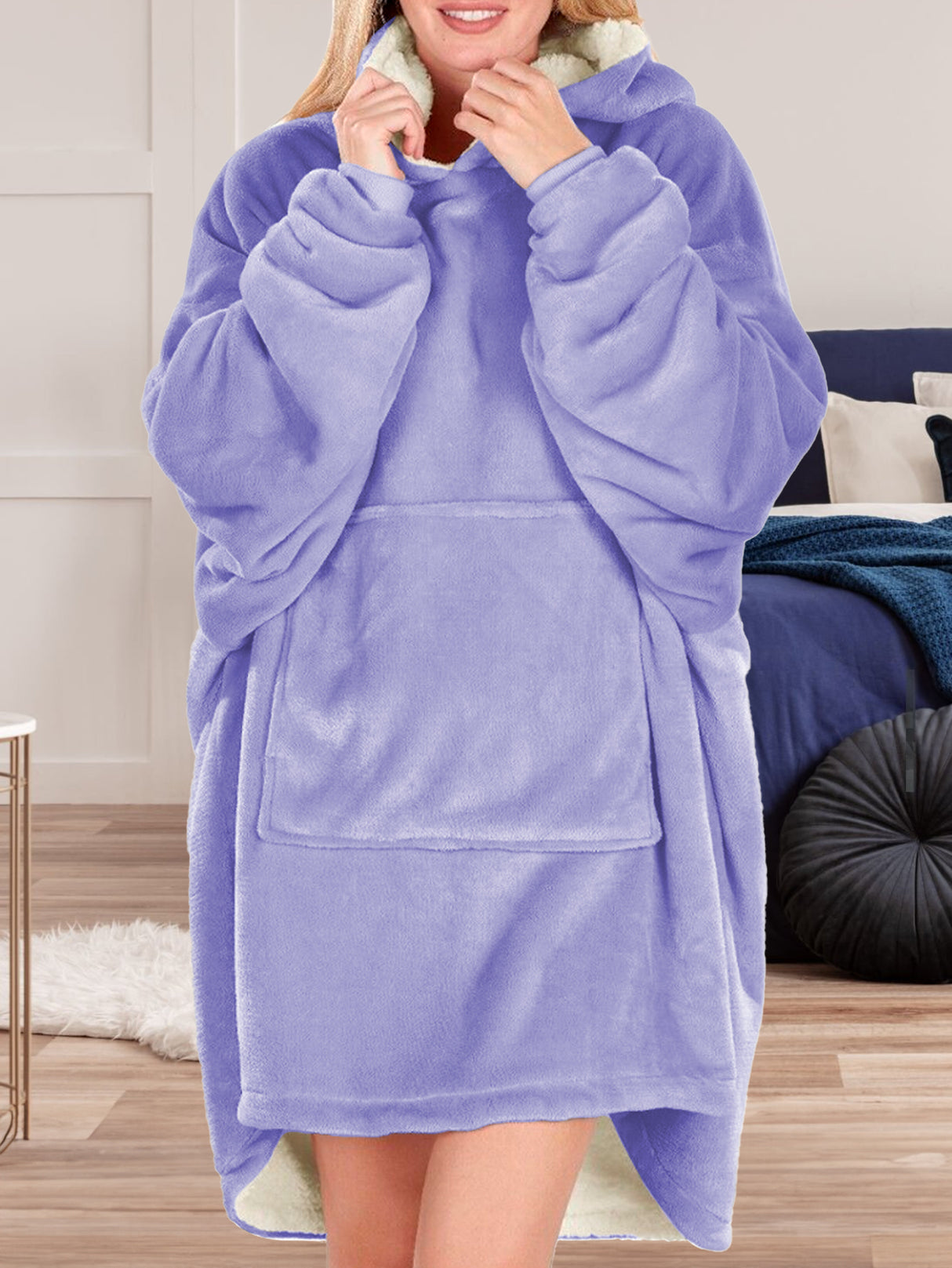 Sudadera Cobija Hoodie Con Capucha Afelpada Calientita Suave