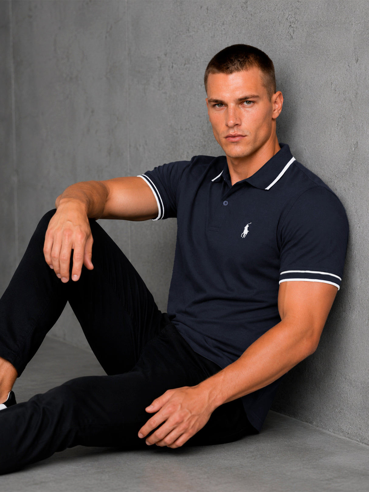 Camisa HPC Polo Hombre Manga Corta Sport Elegante Estilo Old Money