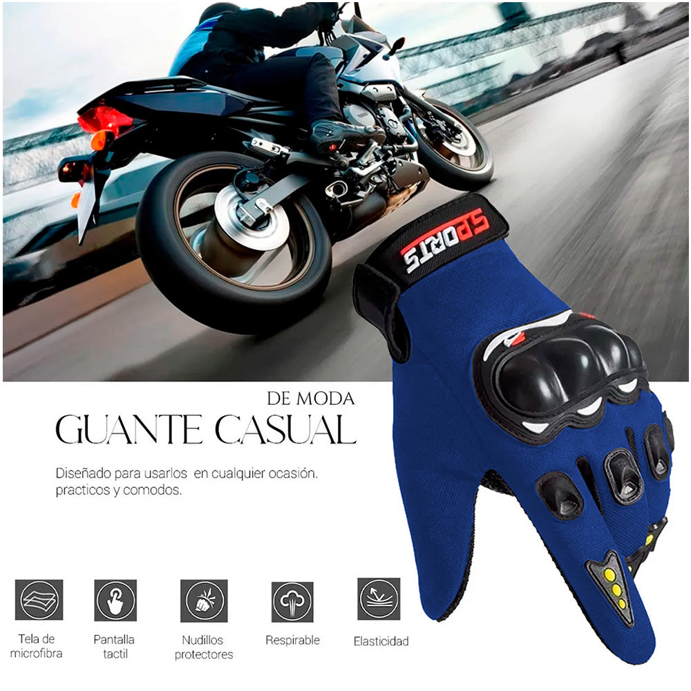 Guantes Con Proteccion Motociclista Anti Derrape Táctil
