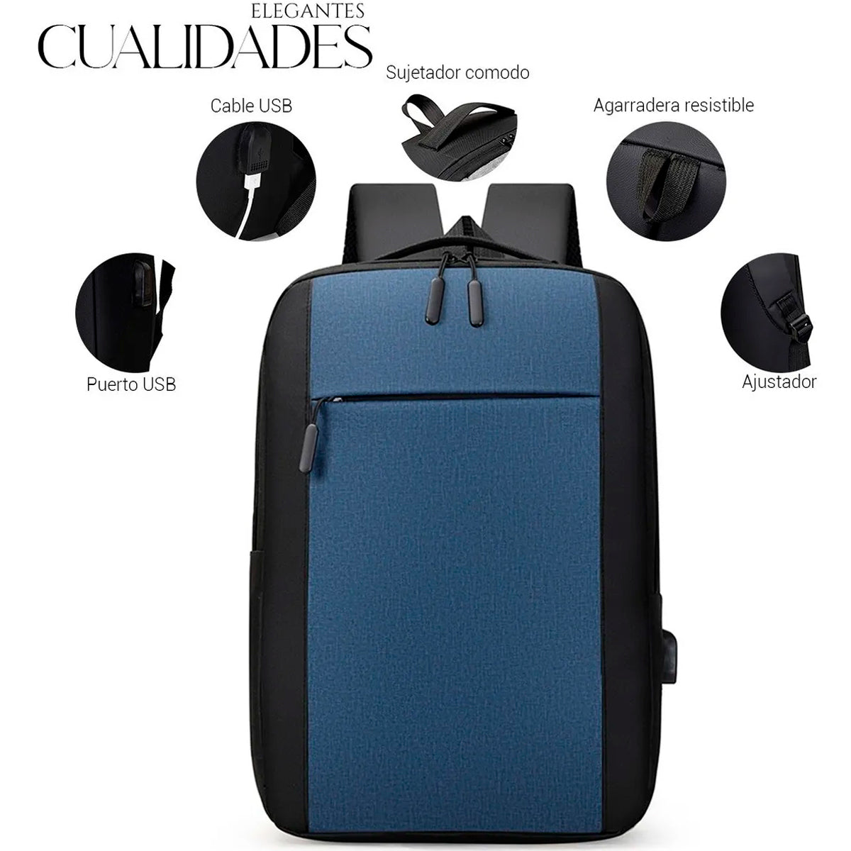Set Mochila Backpack Con Puerto Usb (3pzas)