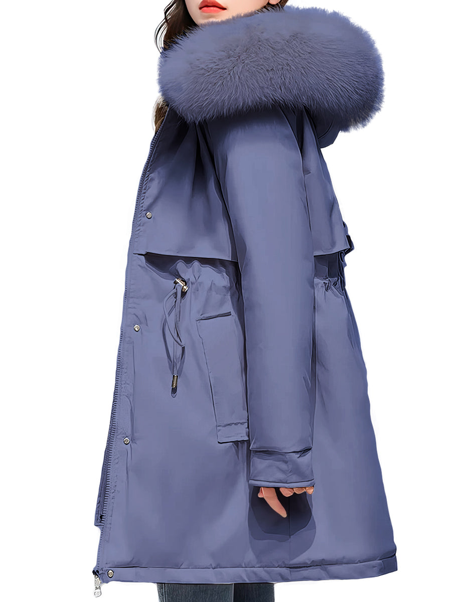 Chamarra Impermeable Ligera para Mujer Chaqueta De Invierno con Capucha Afelpada