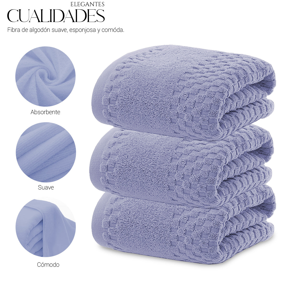 Toalla De Baño Grande Completo 100% Algodón Suave