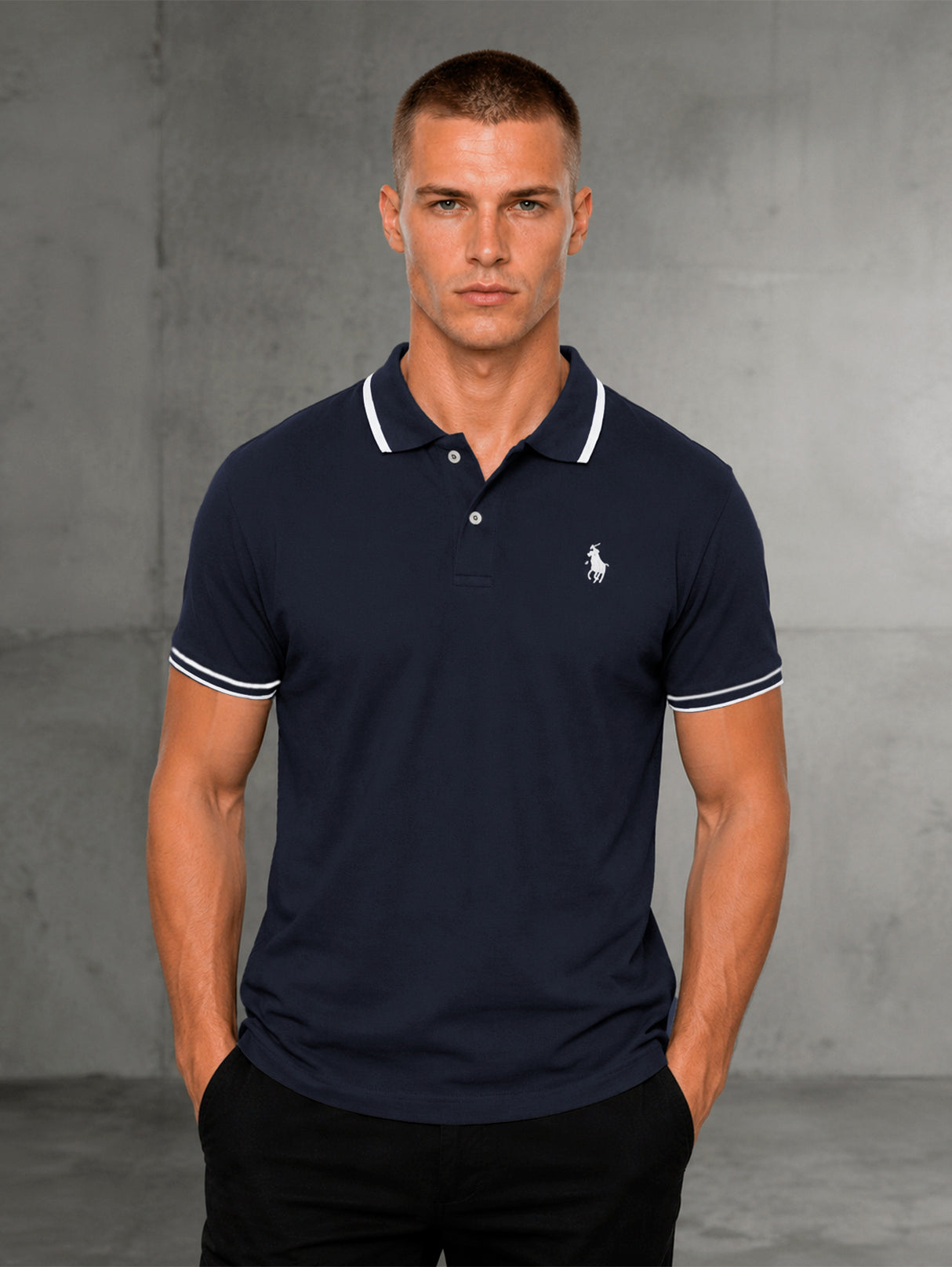 Camisa HPC Polo Hombre Manga Corta Sport Elegante Estilo Old Money