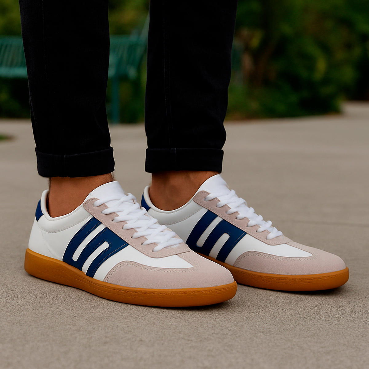 Tenis para hombre informales con un diseño casual para el uso diario Zapatilla casual con suela antideslizante con agujeta para un uso mas cómodo