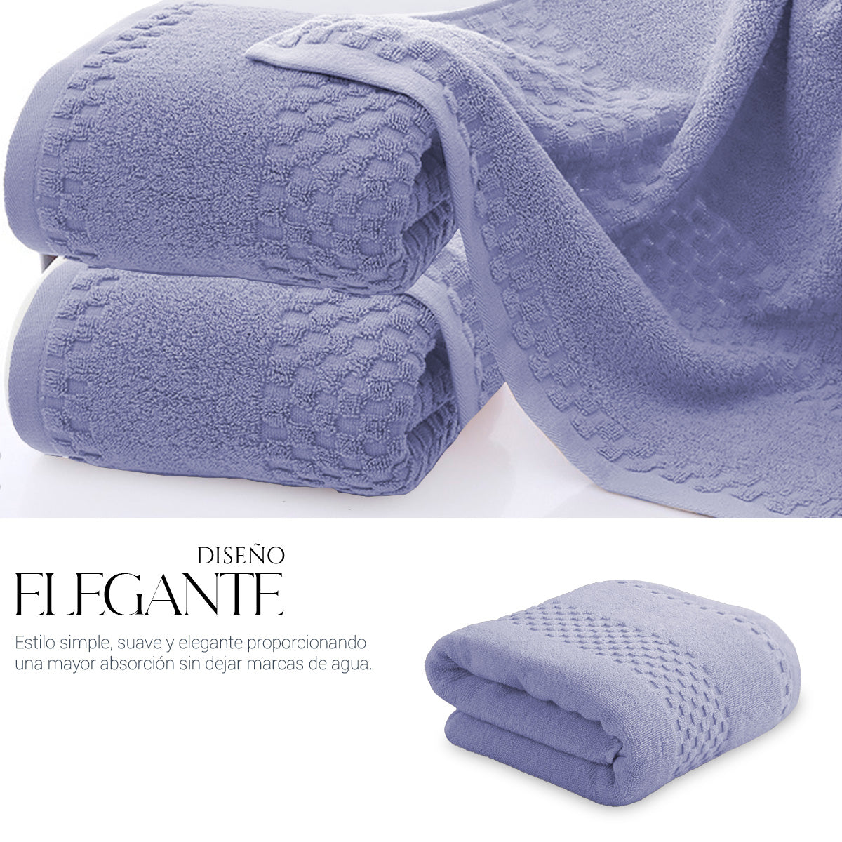 Toalla De Baño Grande Completo 100% Algodón Suave