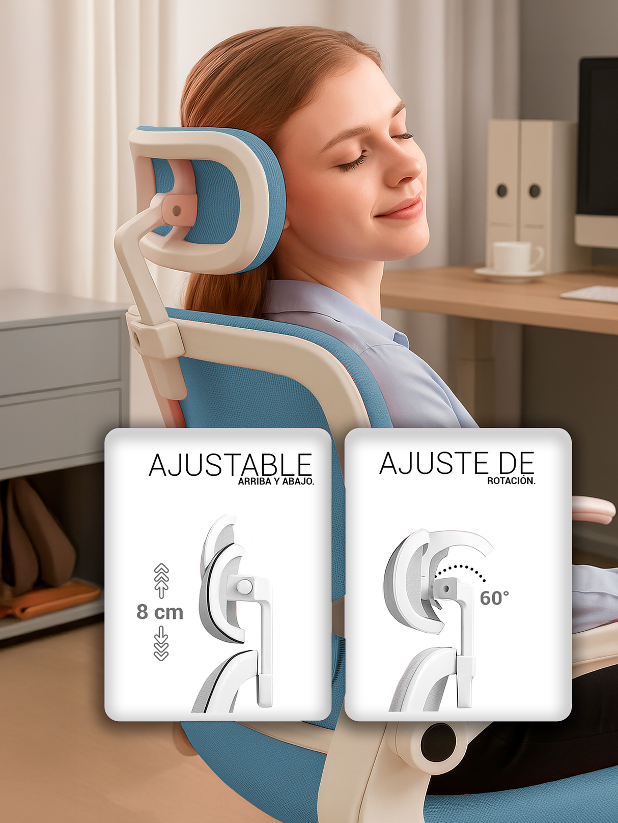 Silla Oficina Ejecutiva Ergonómica Premium Lumbar 360°