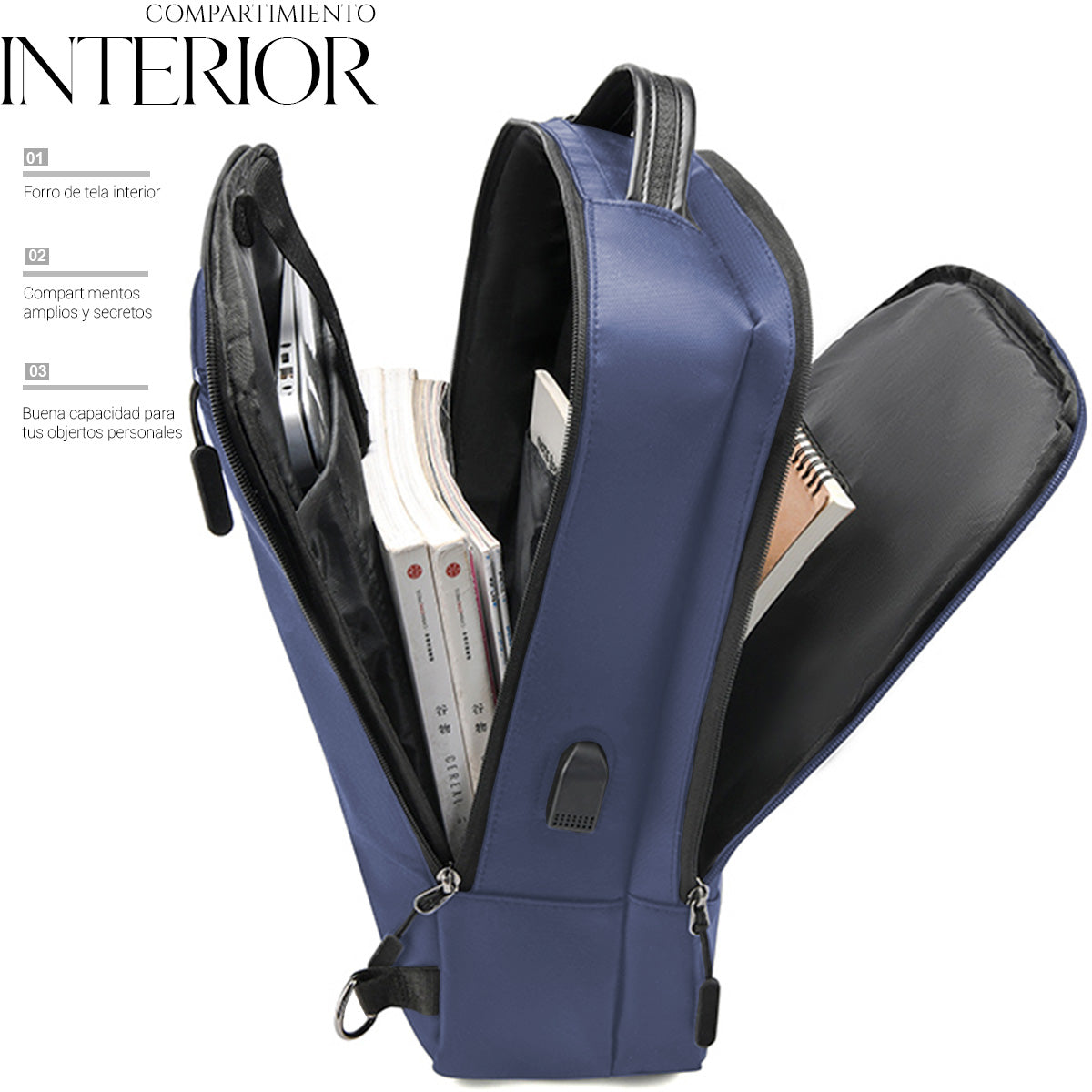 Mochila Backpack Con Puerto Usb