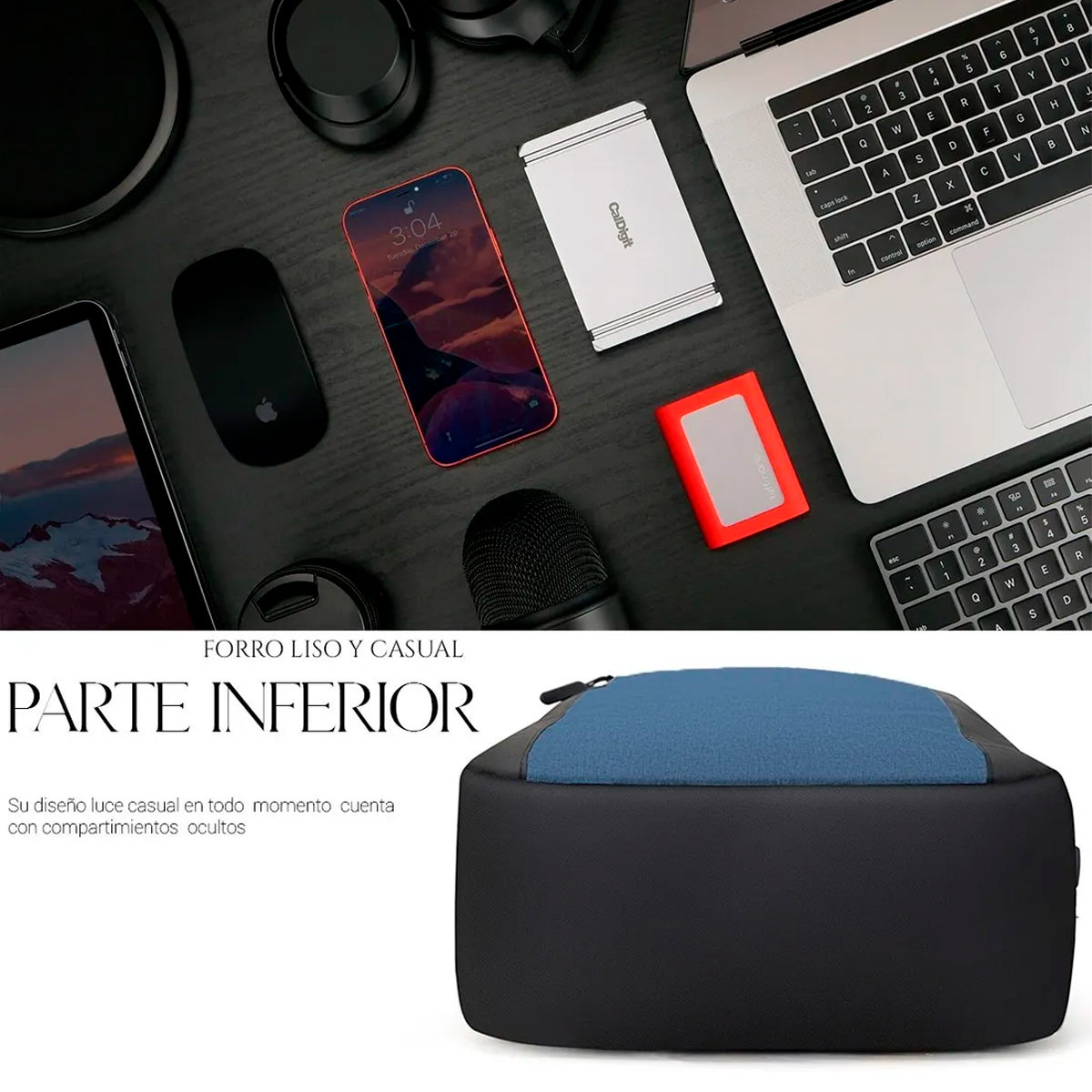 Set Mochila Backpack Con Puerto Usb (3pzas)