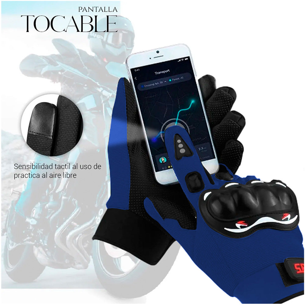 Guantes Con Proteccion Motociclista Anti Derrape Táctil