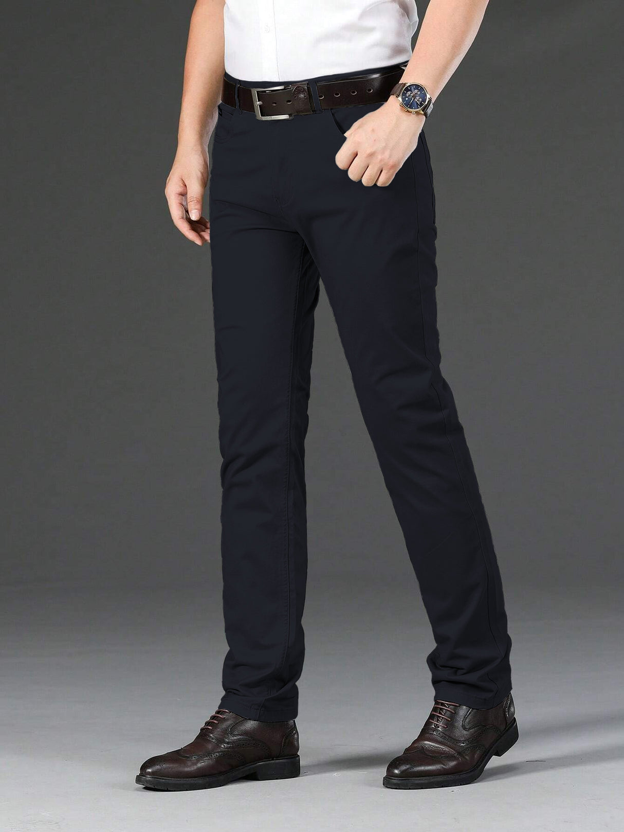 Pantalones de Vestir para Hombre Formal Elasticos Pantalon Casual Transpirable