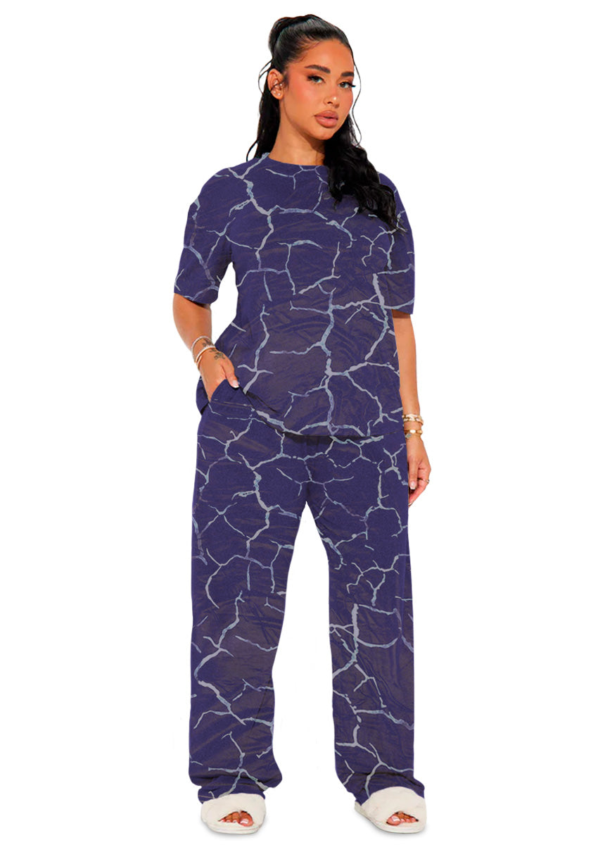 Set de Pijama para Mujer Conjunto Elegante Camisa Pantalon Suave para Descanso