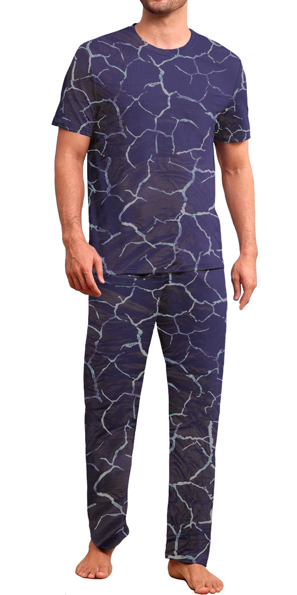 Conjunto de Pijama Para Hombre Elegante Camisa Pantalon Comodo para Dormir
