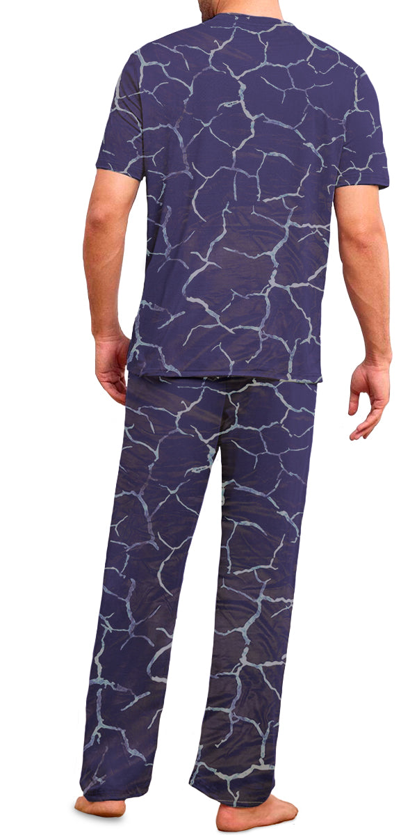 Conjunto de Pijama Para Hombre Elegante Camisa Pantalon Comodo para Dormir