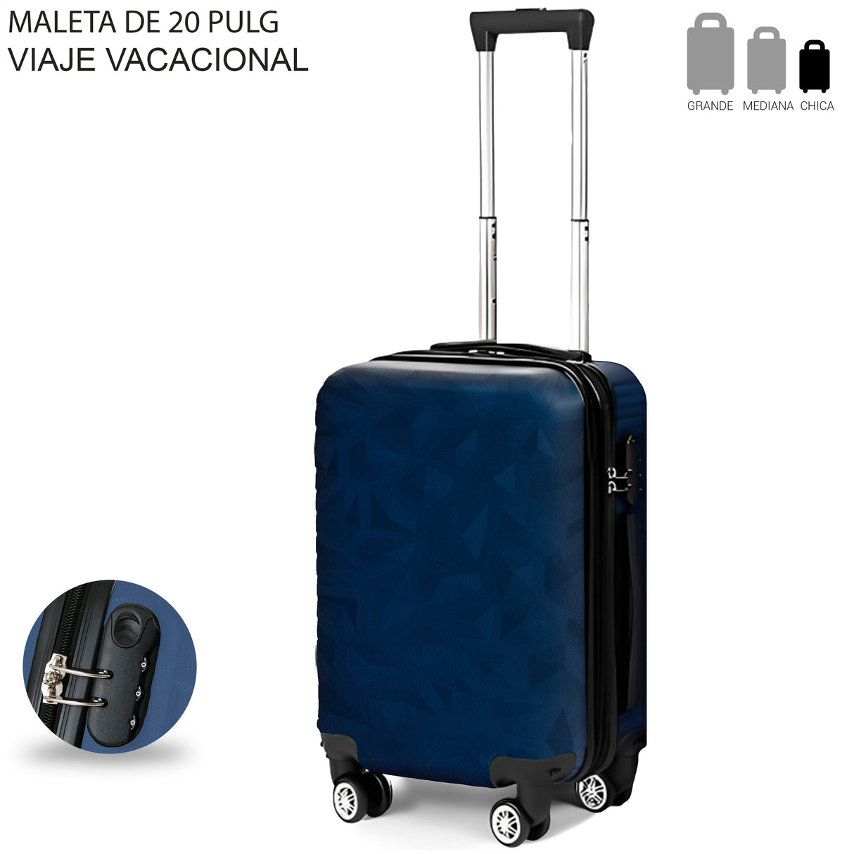 Maleta De Viaje De Mano A Bordo 20 Con Candado De Seguridad