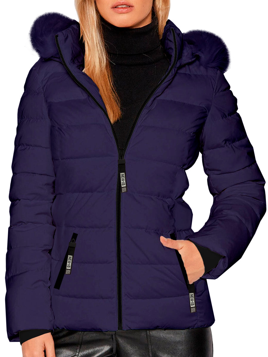 Chamarra Para Mujer Repelente Termico Con Gorro Desmontable