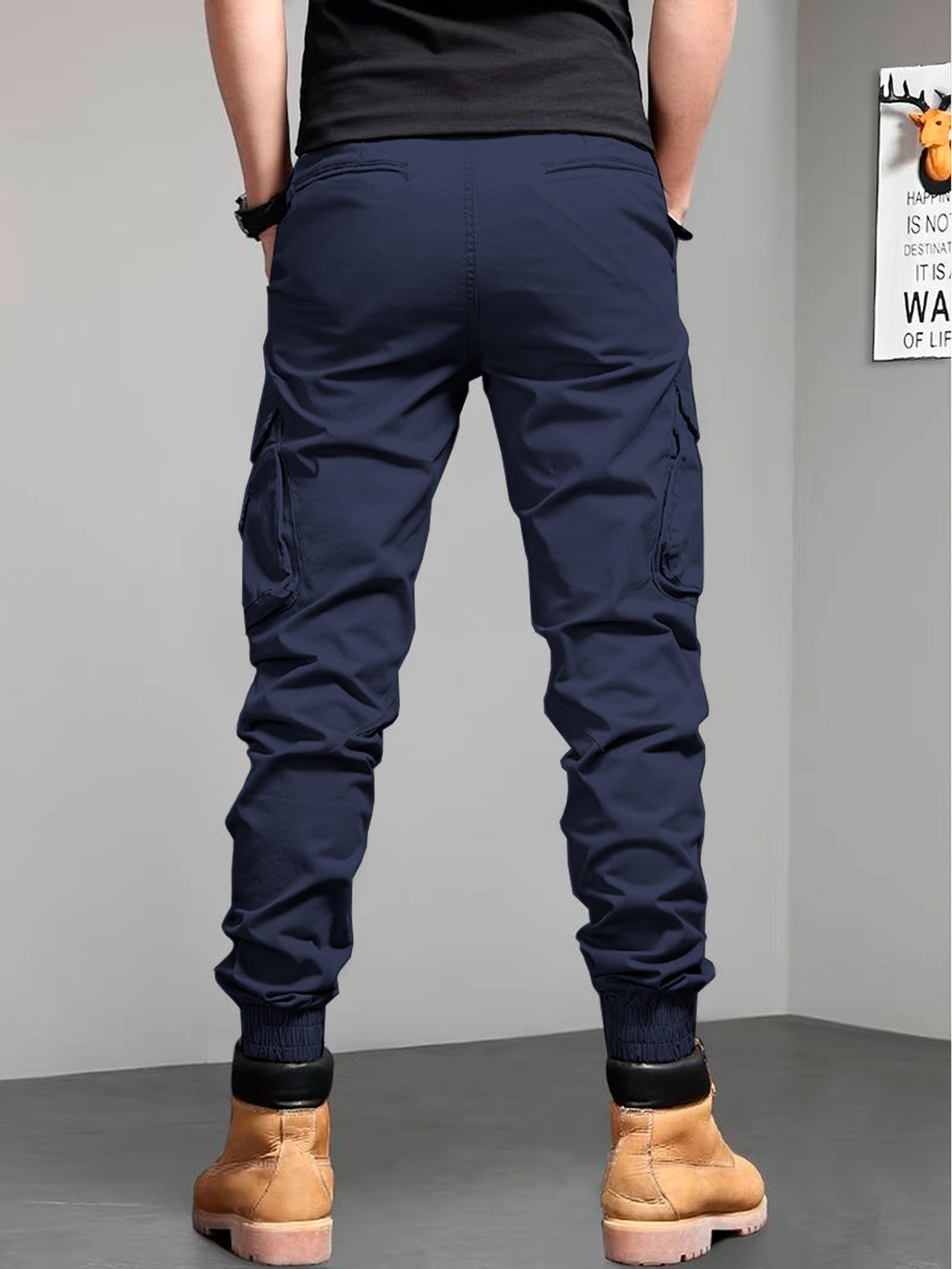 Pantalones Cargo Skinny para Hombre Pantalon tipo Cargo con Bolsas Laterales Mayoreo