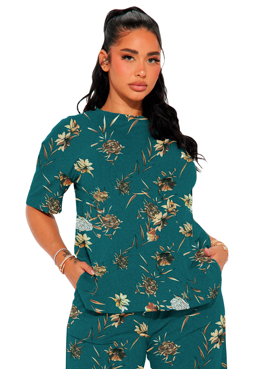 Set de Pijama para Mujer Conjunto Elegante Camisa Pantalon Suave para Descanso