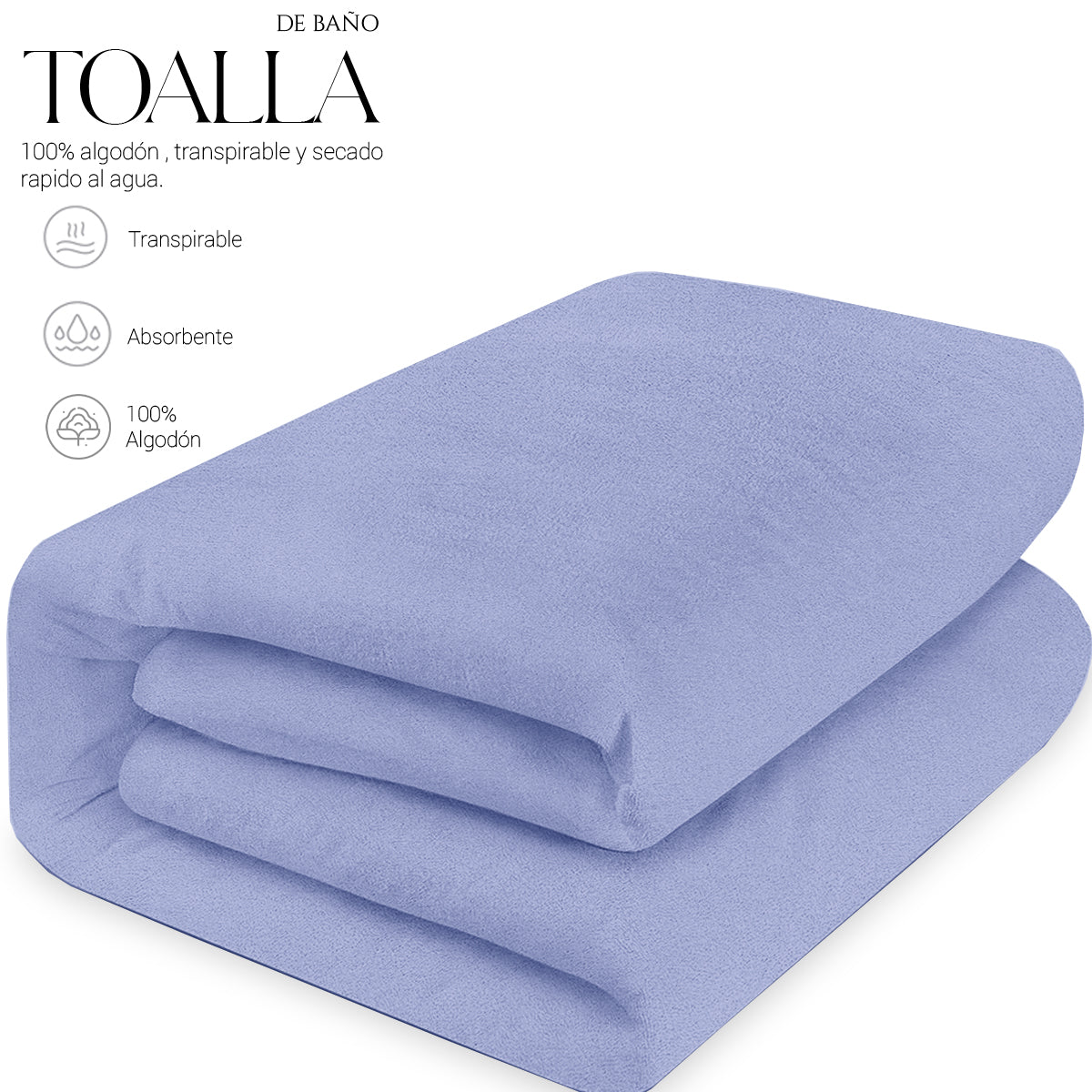 Toalla De Baño Grande Completo 100% Algodón Suave