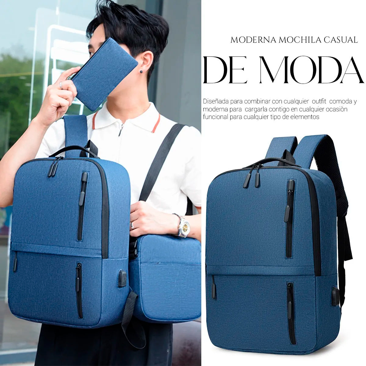 Set Mochila Backpack (3pzas)