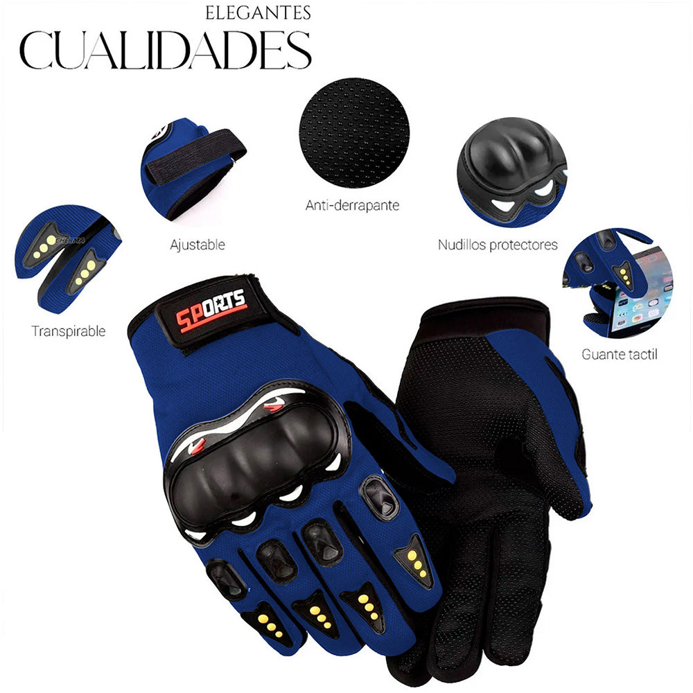 Guantes Con Proteccion Motociclista Anti Derrape Táctil