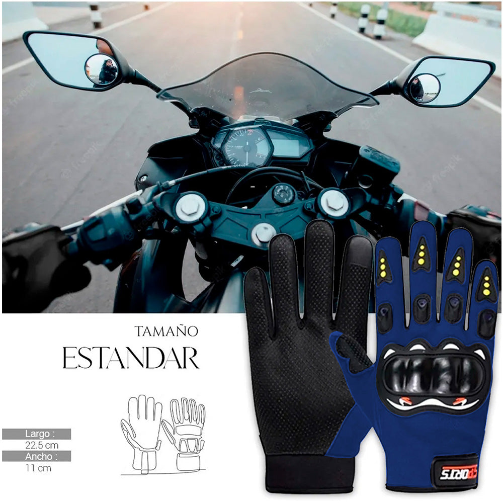 Guantes Con Proteccion Motociclista Anti Derrape Táctil