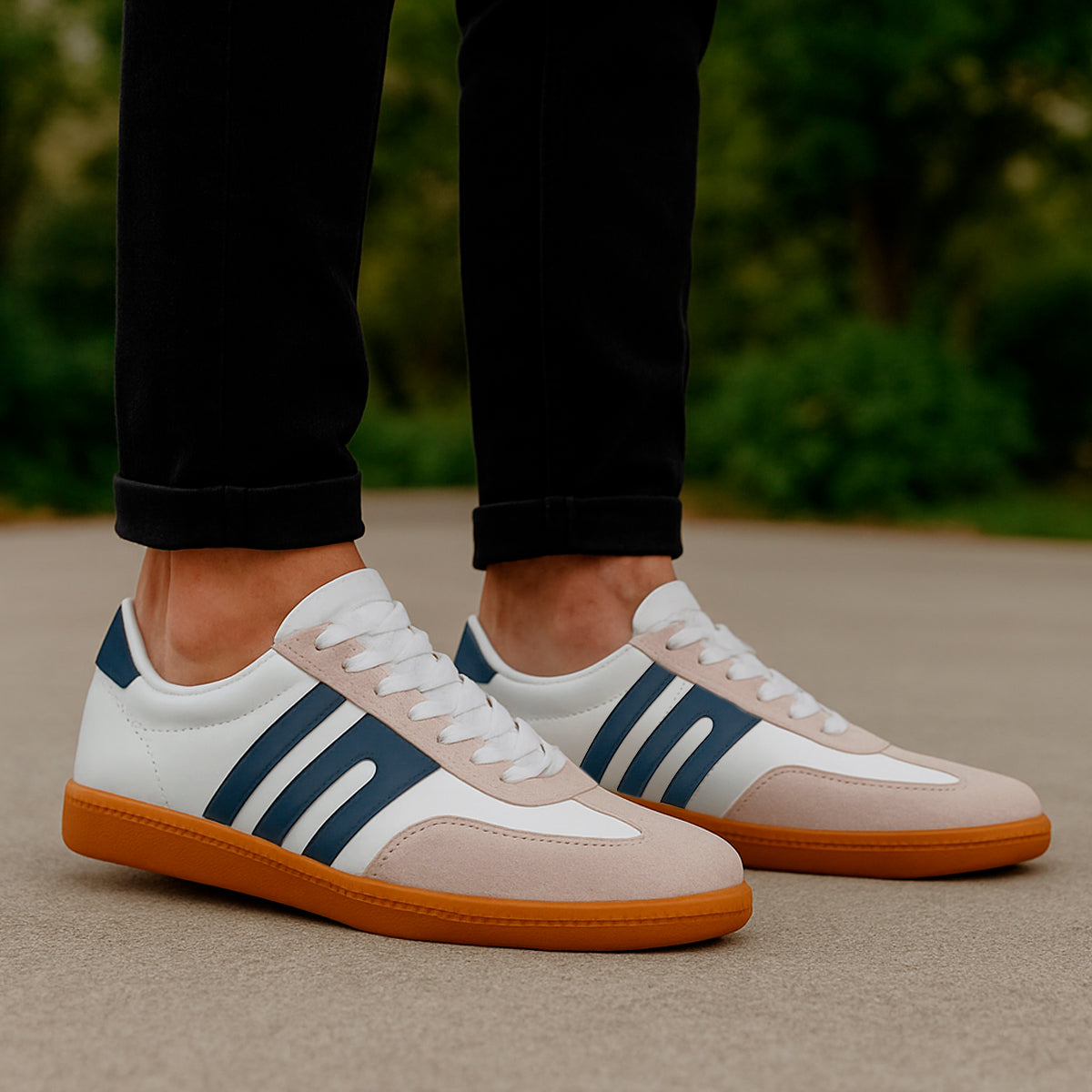 Tenis para hombre informales con un diseño casual para el uso diario Zapatilla casual con suela antideslizante con agujeta para un uso mas cómodo