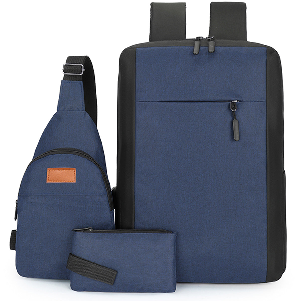 Mochila Backpack Impermeable Set De 3pzs Con Riñonera Y Puerto Usb