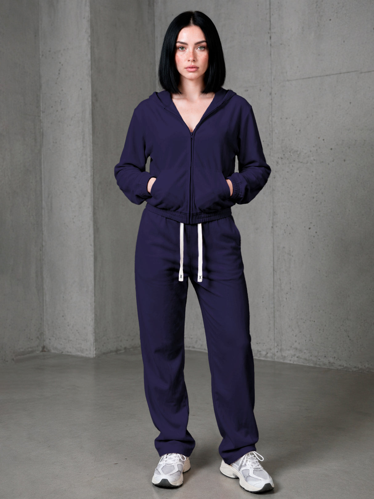Conjunto Pants Deportivo Para Dama 2 Pz Sudadera Con Capucha MAYOREO