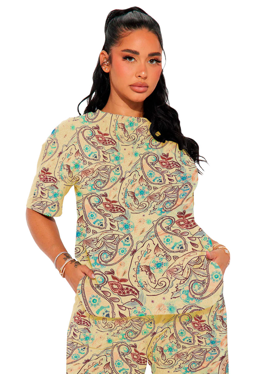 Set de Pijama para Mujer Conjunto Elegante Camisa Pantalon Suave para Descanso