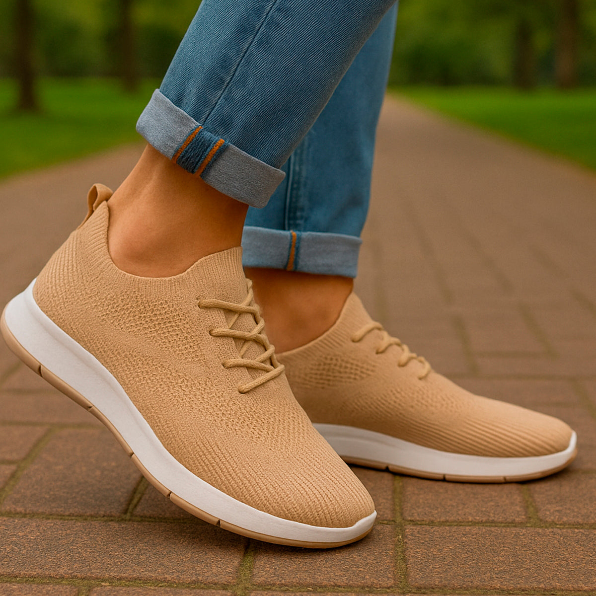 Tenis para hombre casuales con un diseño de tela para correr con punta con agujeta clásica, suela antideslizante Zapatilla para hombre cómodo transpirable ideal para el uso diario