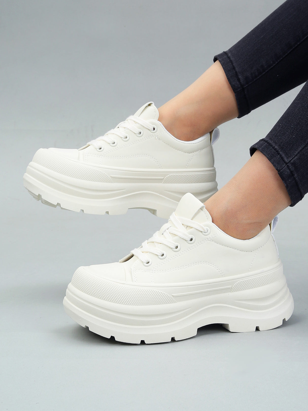 Tenis Tipo Bota Casual Para Mujer Con Plataforma