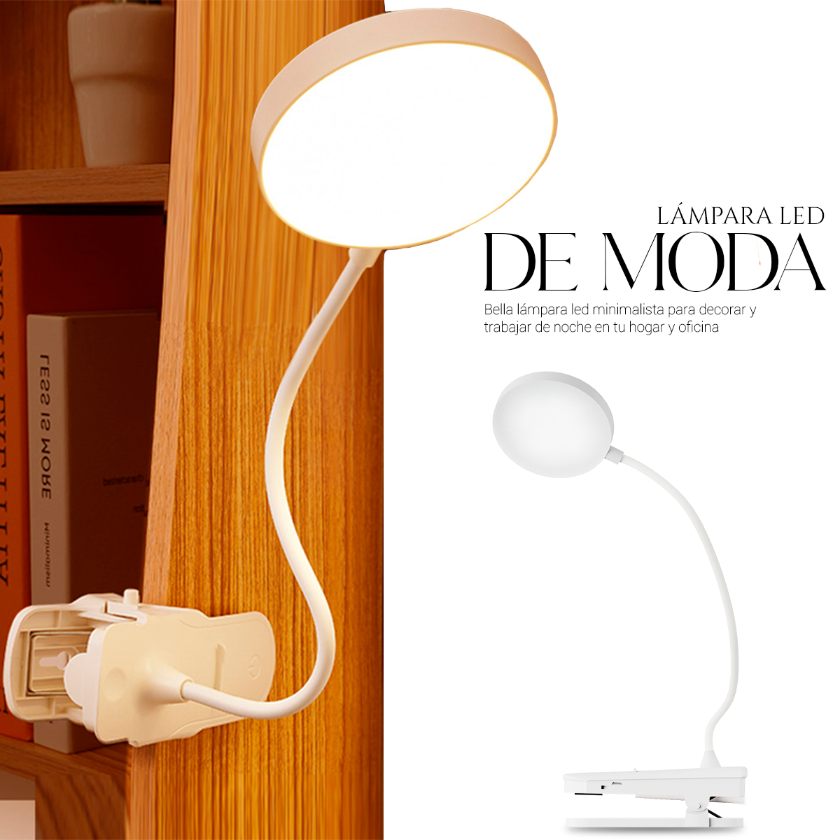 Lámpara Led Recargable Soporte Para Celular