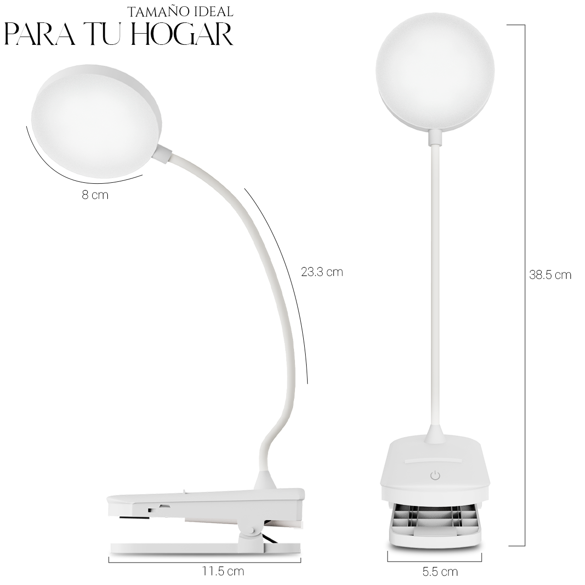 Lámpara Led Recargable Soporte Para Celular