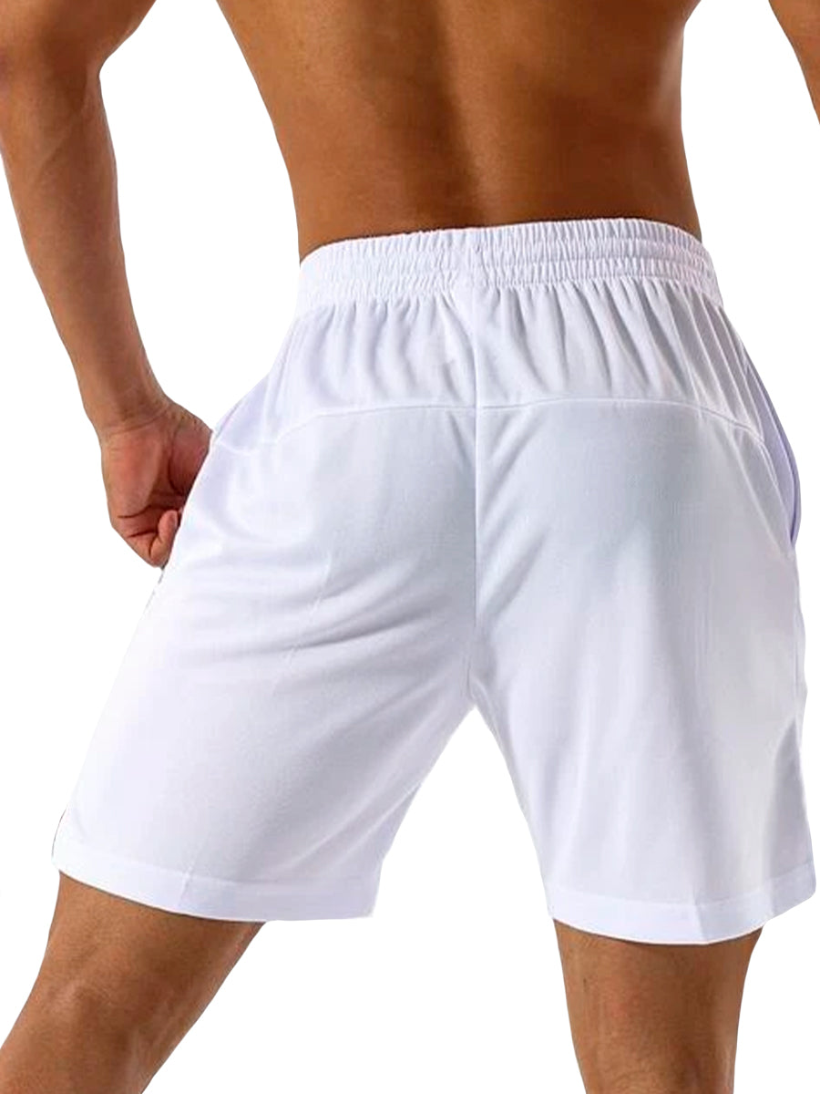 Pantalones Cortos Deportivos de Entrenamiento para Hombre Shorts con Bolsillos Laterales, Transpirables para Correr