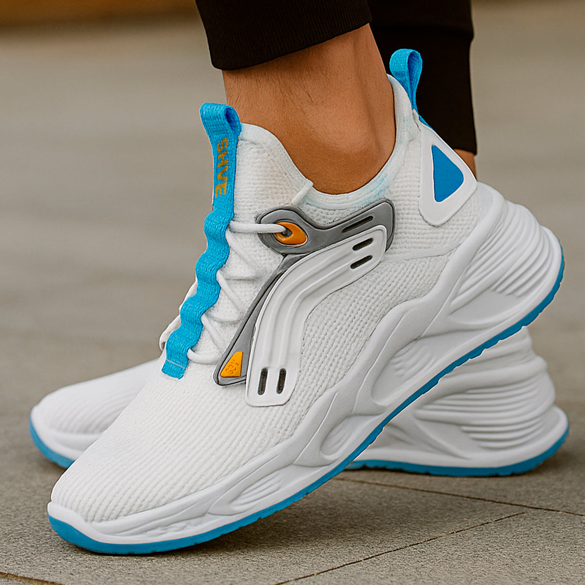 Tenis para hombre casual con punta diseño cómodo para correr Zapatilla con suela antideslizante de uso diario