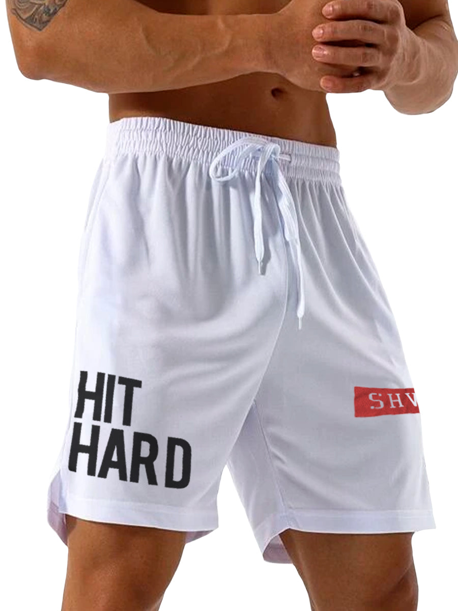 Pantalones Cortos Deportivos de Entrenamiento para Hombre Shorts con Bolsillos Laterales, Transpirables para Correr