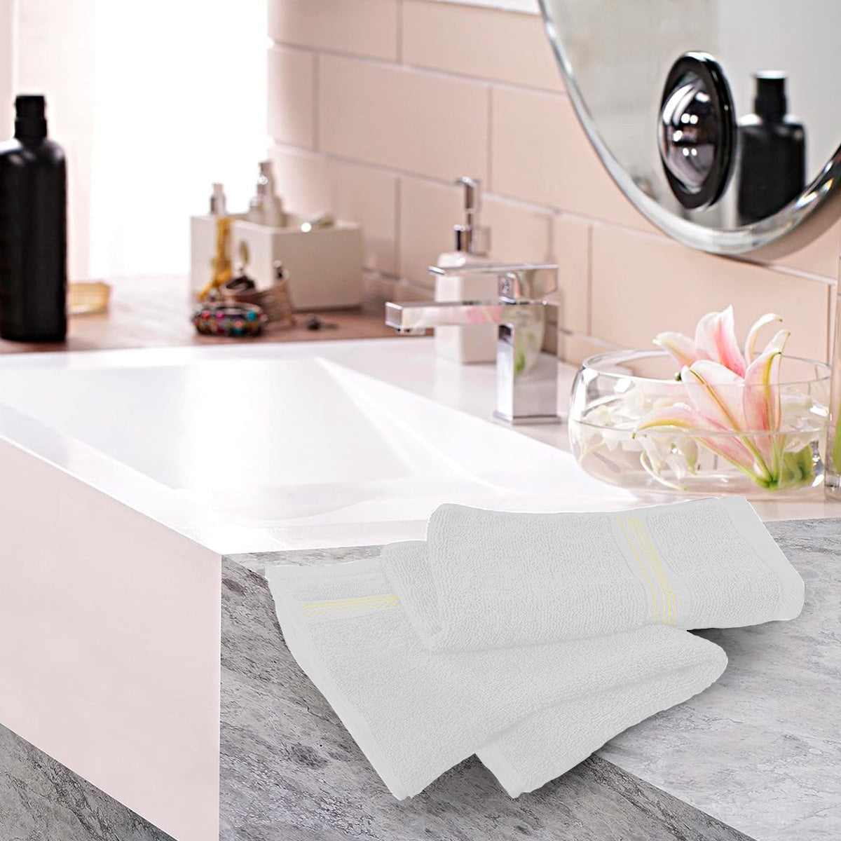 Pack de Toalla de baño de algodón puro, rectangular de 70*140cm, con patrón elegante Toalla De Baño Grande Completo 100% Algodón Suave ,absorbente, de secado rápido, resistente al color, adecuada para baño, hotel, viaje, fiesta, regalo, salón