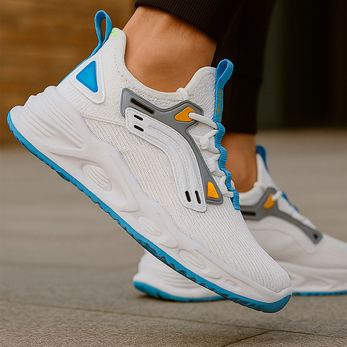 Tenis para hombre casual con punta diseño cómodo para correr Zapatilla con suela antideslizante de uso diario