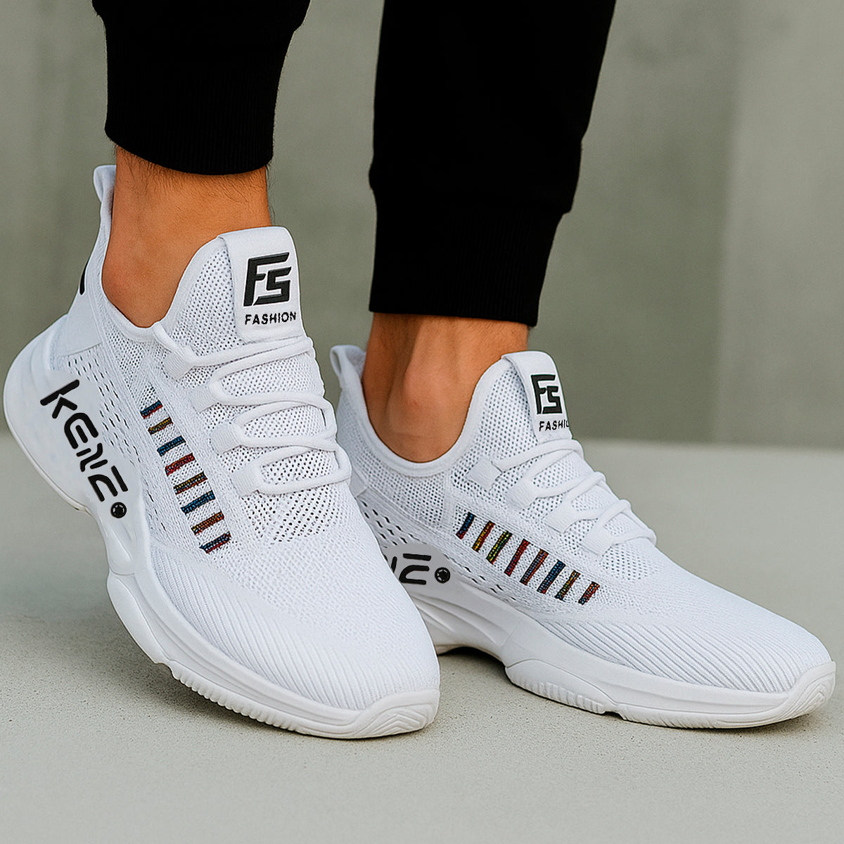 Tenis casuales para hombre con un diseño de tela para correr con punta Zapatilla cómodo para el uso Transpirable Y Absorción- Para Correr, Ejercicio