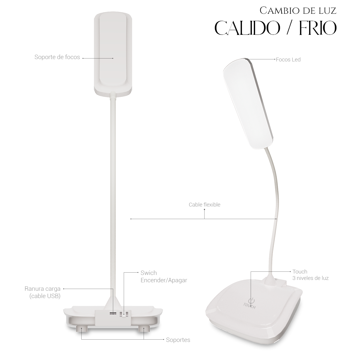 Lámpara Led Para Escritorio