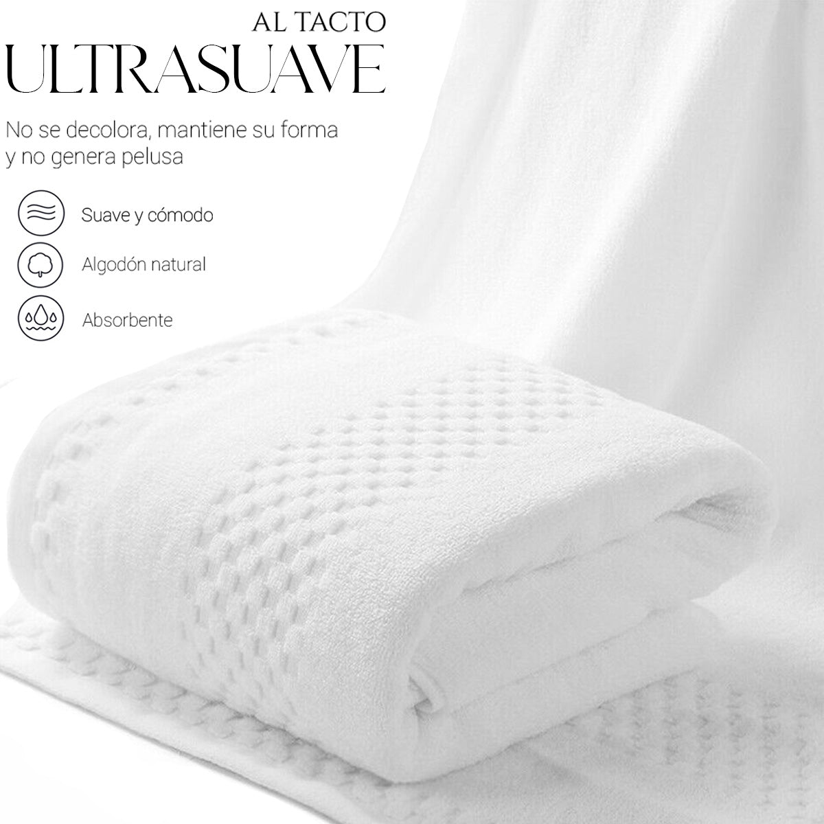 Toalla De Baño Grande Completo 100% Algodón Suave