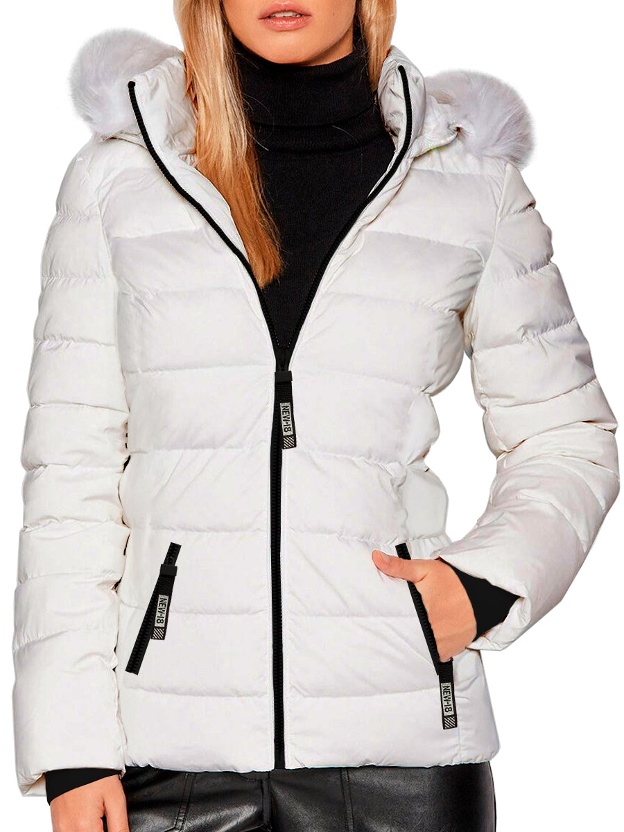 Chamarra Para Mujer Repelente Termico Con Gorro Desmontable