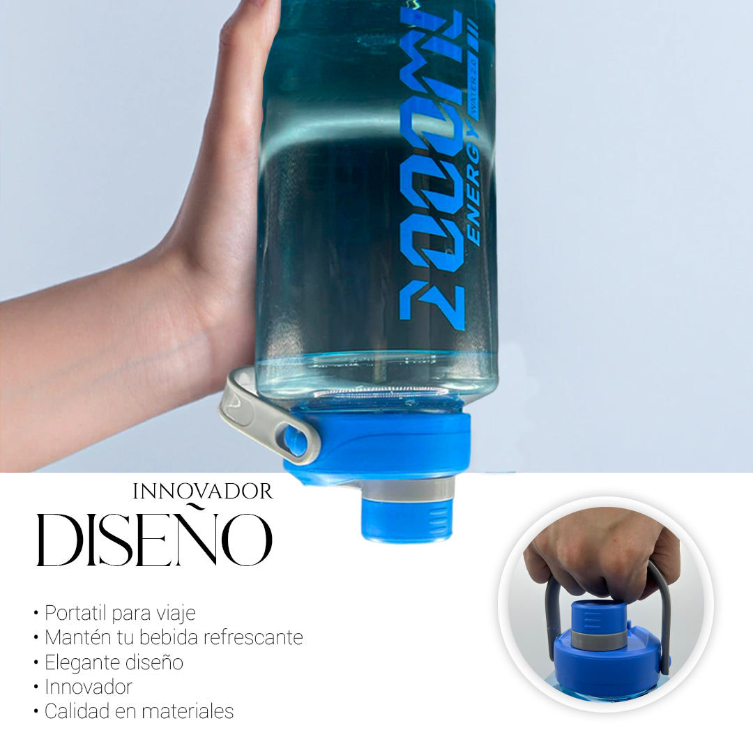 Botella De Agua Deportiva 2 Lts De Gran Capacidad Gym